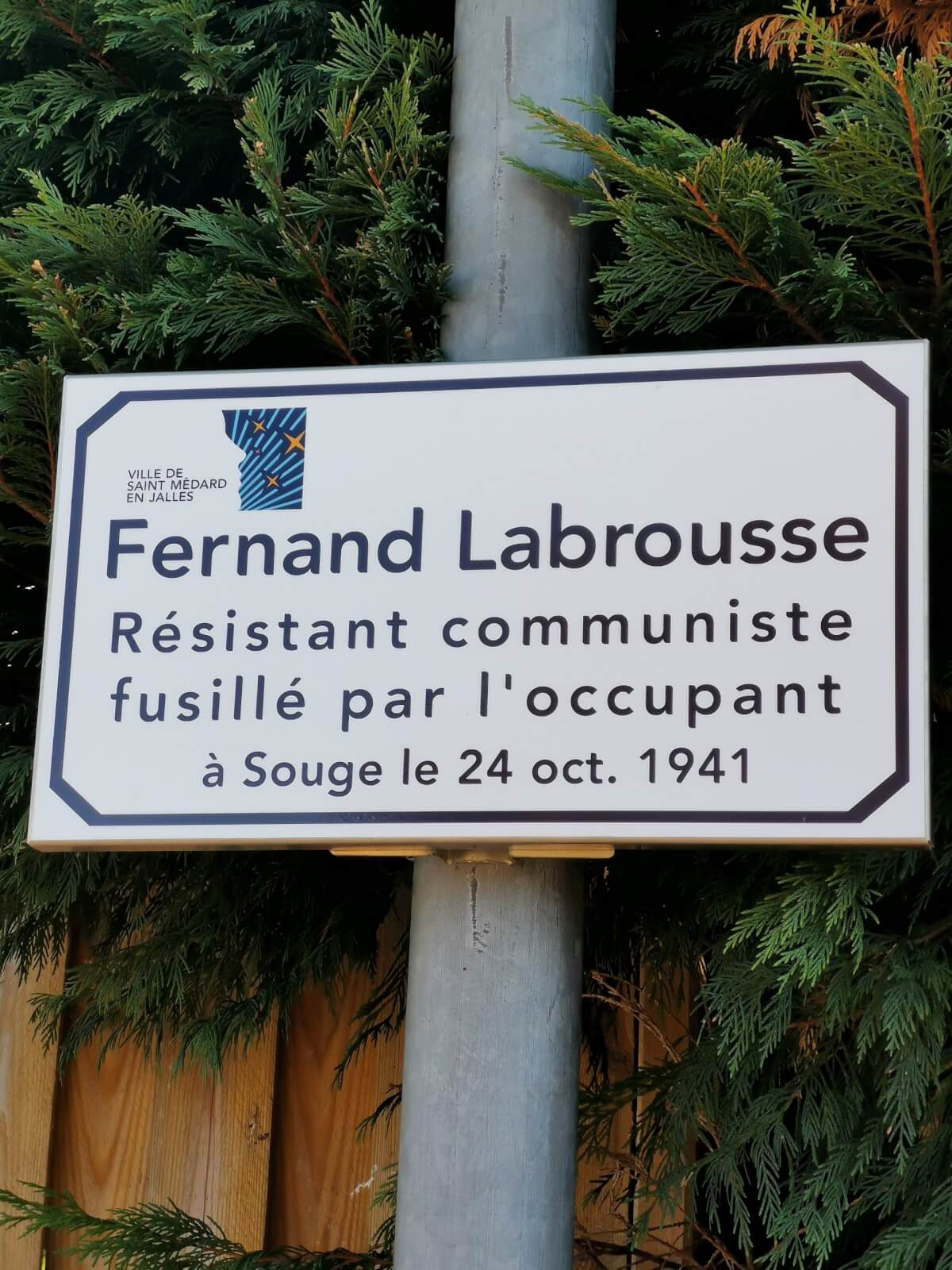 Nouvelle plaque Fernand Labrousse
